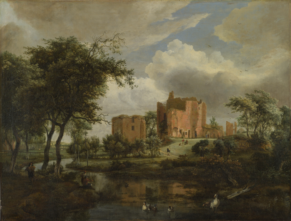 霍贝玛高清油画The Ruins of Brederode Castle.tif
